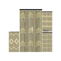 El İşi Naturel Separatör Kapı Dekor Perdesi 90x180cm Dizgisi 27 Sıra Ahşap Boncuklu Kapı Sinekl Standart