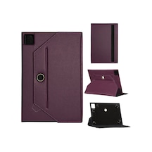 Apple Uyumlu iPad Pro 11 2021 3.nesil A2377 Tablet Kılıfı Mor Kapaklı Ve Askılı Standlı Kapak