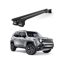 Trio-ı Jeep Renegade 2015 Ve Üstü Uyumlu Siyah Kilitli Ara Atkı 135cm Port Bagaj Tavan Barı
