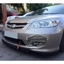 Honda Civic Vtec2 2001-2006 Uyumlu Üniversal Laguna Lip Esnek Ön Lip 2 Parça Tampon Altı Dil Karlık Ön Ek 00 Şüscaroto Aksesuar