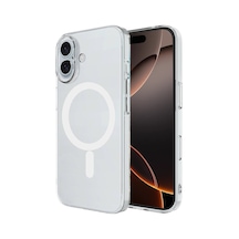 Apple iPhone Uyumlu 16 Plus Kılıf Magneticsafe Şeffaf Silikon - Şeffaf Bz8683140756512
