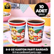 Paw Patrol Rubble Temalı Karton Bardak - Doğum Günü Parti Malzemeleri 10 Adet Diğer