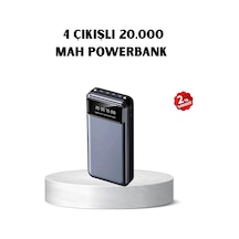Hubrendy  Powerbank 20000 Mah Hızlı Şarjlı Led Fenerli Ve 4 Portlu Diğer