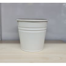 Metal Saksı Kova Krem 11x12 cm no11