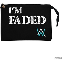 Alan Walker Faded Siyah Clutch Astarlı Cüzdan / El Çantası