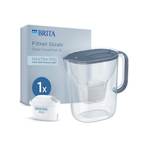 Brıta Style Essential Xl 1 X Maxtra Pro Pure Performance Filtreli Su Arıtma Sürahisi Taş Mavisi 3,6l