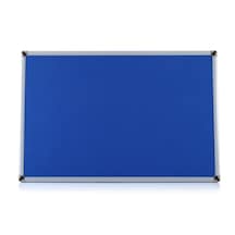 90x120 Duvara Monte Kumaşlı Pano Metal Çerçeveli Mavi