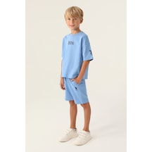 U.S. Polo Assn. U.s. Polo Assn Lisanslı Baseciz İndigo Erkek Çocuk Bermuda Takım 5274-43365 İndigo