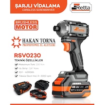 Retta Şarjlı Vidalama 230nm 21v 4ah