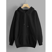 Macklin Unisex Kadın Erkek Baskısız Sweatshirt Siyah Mck0915 Siyah