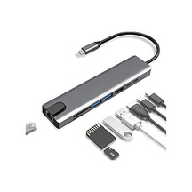 Apple Uyumlu MacBook 8 In 1 4k Type C Usb 3.0 Hub Hdmı Rj45 Ethernet Sdtf Adaptör
