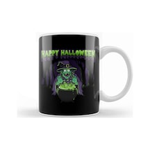 Scary Witch Happy Halloween Cauldron Potion Kupa Bardak Porselen Karışık