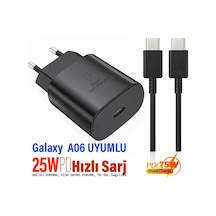 Samsung Galaxy A06 Uyumlu Şarj Aleti 25w Hızlı Şarj Type C Kablolu