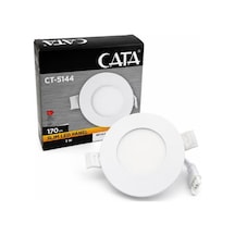 Cata Ct-5144b 3w Slim Led Panel 6400k Beyaz Işık Sıva Altı Spot Lamba