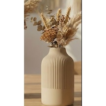 Modern Çizgili Dekoratif Vazo - Minimalist İskandinav Stil Çiçeklik Ve Obje