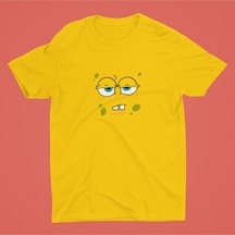 Noıssey Sünger Bob Tasarımlı Unisex Oversize Sarı T-shirt