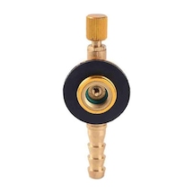 Kırmızı Paslanmaz Çelik Açık Kamp Gaz Sobası Sıvılaştırılmış Gaz Tankı İçin Güvenli Şişme Şarj Vanası Adaptörü Kırmızı Kırmızı