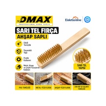 Dmax Sarı Tel Fırça Ahşap Saplı Pas Temizleme, Metal Yüzey Temizleme Ve Çok Amaçlı El Fırçası - 938489865