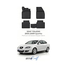 Otocraft Seat Toledo 2004-2009 Araca Özel 4d Karbon Oto Paspas Havuzlu Tam Set