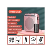 Mufunye Little Bee Mikrofon Öğretmen Özel Küçük Büyük Ses Hoparlörü Sokak Tezgahı Taşınabilir Amplifikatör Pembe--kablosuz Versiyon