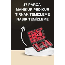Beyaz Elektrikli Manikür Pedikür Seti 17 Parça Tırnak Bakımı