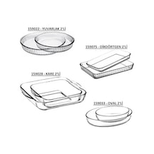 Paşabahçe Borcam Çeyiz Tepsi Seti 8 Parça Fırın Kabı