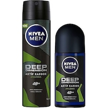 Nivea Men Deep Dimension Amazonia Aktif Karbon Erkek Roll-On Deodorant 50 ML + Deodorant 150 ML
