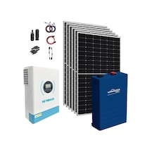 13.000 Watt Büyük Bağ Evi Solar Paketi 430w Güneş Paneli 3.5kw İnverter 5kw Lityum Akü