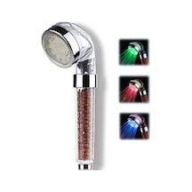 Tasarruflu Boncuklu Ledli Duş Başlık Seti Pil Veya Elektrik Gerekmez Kinetik Enerjili Renkli