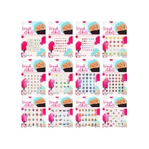 4'lü Karışık Tırnak Sticker Seti - Kendinden Yapışkanlı Suya Dayanıklı Nail Art 12li Karışık - 896613087
