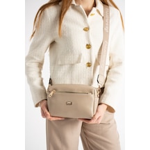 Sanmorris Ss 1441 Kadın Omuz Çantası Kol Çantası Çapraz Çanta Kum