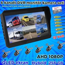 Qled Ekran 10'' Dvr Monitör 6 Adet Ahd 1080p Kelebek Kamera 12v