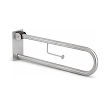 Aqua Bagno Basic Mafsallı Engelli Tutunma Barı Tuvalet Kağıtlıklı Paslanmaz Çelik 35.90.91.01.01 Krom