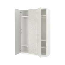Ikea Beyaz Sağlam Kapaklı Gardırop 150x60x236 Cm