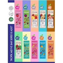 Mixmey Tropik Meyve Bar Serisi 10 Adet | Atıştırmalıklar – Vegan, Glutensiz (20GR X 10 ADET)
