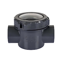 Ø63 Mm Upvc Te Çalpara Çekvalf Şeffaf Kapaklı Yapıştırma