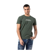 Cipo & Baxx Erkek Regular Fit Baskılı Pamuklu T-shirt Ct827 Green