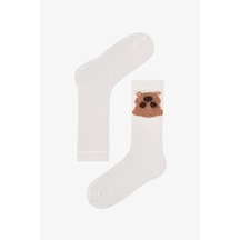 Penti Kız Çocuk Marsmelov Plushy Capy Ayı Desenli Pamuklu Pantolon Çorap Marşmelov