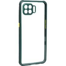 Oppo Reno 4 Lite Kilif Kenar Renkli Sararmaz Seffaf Kapak 426849188