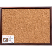 120X180 Safari Mantar Pano Mdf Çerçeve Ve Ceviz Renk