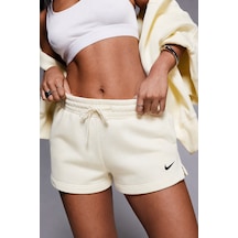 Nike Sportswear Phoenix Fleece Mid Rise 2" İnc Short Kadın Şardonlu Kalın Şort Krem