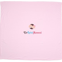 Eniyisiannesi Bebek 90 90 Ebatında Baskılı Penye Pamuklu Batta Pembe