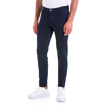 Hatemoğlu Lacivert Slim Fit Düz Pamuklu 5 Cep Kanvas Pantolon