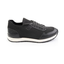 Bambi Siyah Hakiki Deri Erkek Sneaker E01730580382