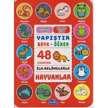 İlk Kelimelerle Hayvanlar - Yapıştır Boya Öğren- Parıltı Yayınları