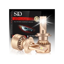 2 Adet H7 H4 Led Far Ampulleri Süper Parlak H11 H3 9005 9006 9012 Hb3 Hb4 H1 Led Canbus Sis Farları Turbo Led Lamba Lens Araba Işık Drl H3