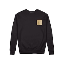 Startmore Siyah Dubai Baskılı Bisiklet Yaka Kapşonsuz Unisex Pamuklu Sweatshirt Siyah