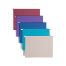 4 X Askılı File Folder With Tab, 1/5-cut Adjustable Tab, Letter Size, Çeşitli Jewel Tone Colors, 25 Box 64056 By
