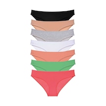 7 Adet Süper Eko Set Likralı Kadın Slip Külot Set 7 Standart