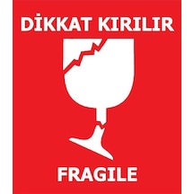 Dikkat Kırılır Etiketi 8x7cm 500 Adet